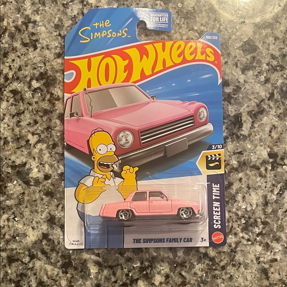 Hot Wheels The Simpsons Family Car Toy New pink